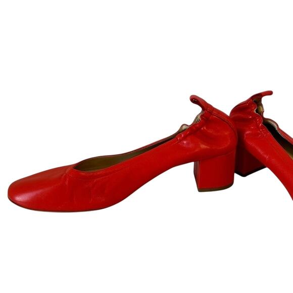EVERLANE Red Leather Day Heel Shoes Women Size 9 - Picture 7 of 8